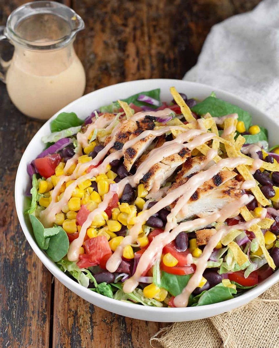 Spicy Southwest Salad with Creamy Salsa Dressing