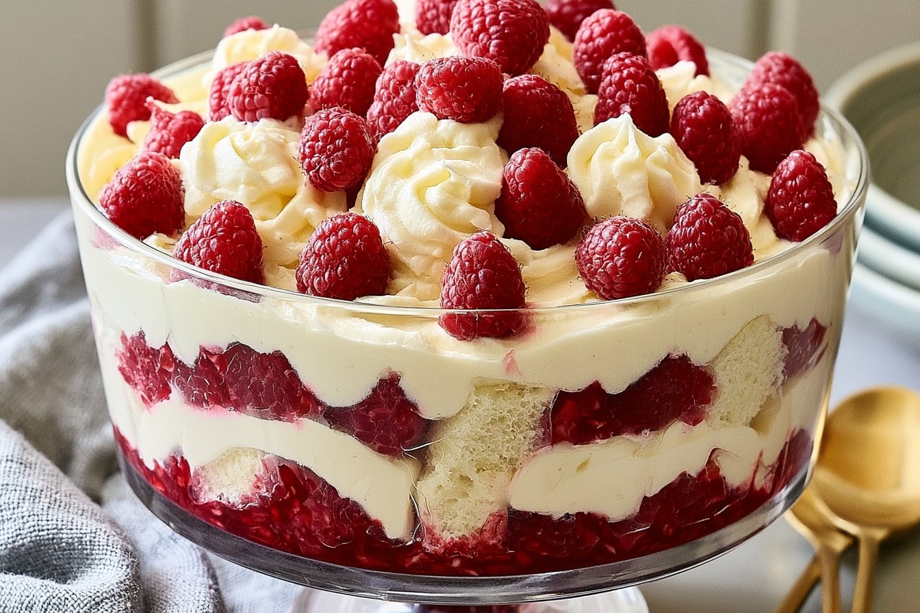 White Chocolate Raspberry Trifle