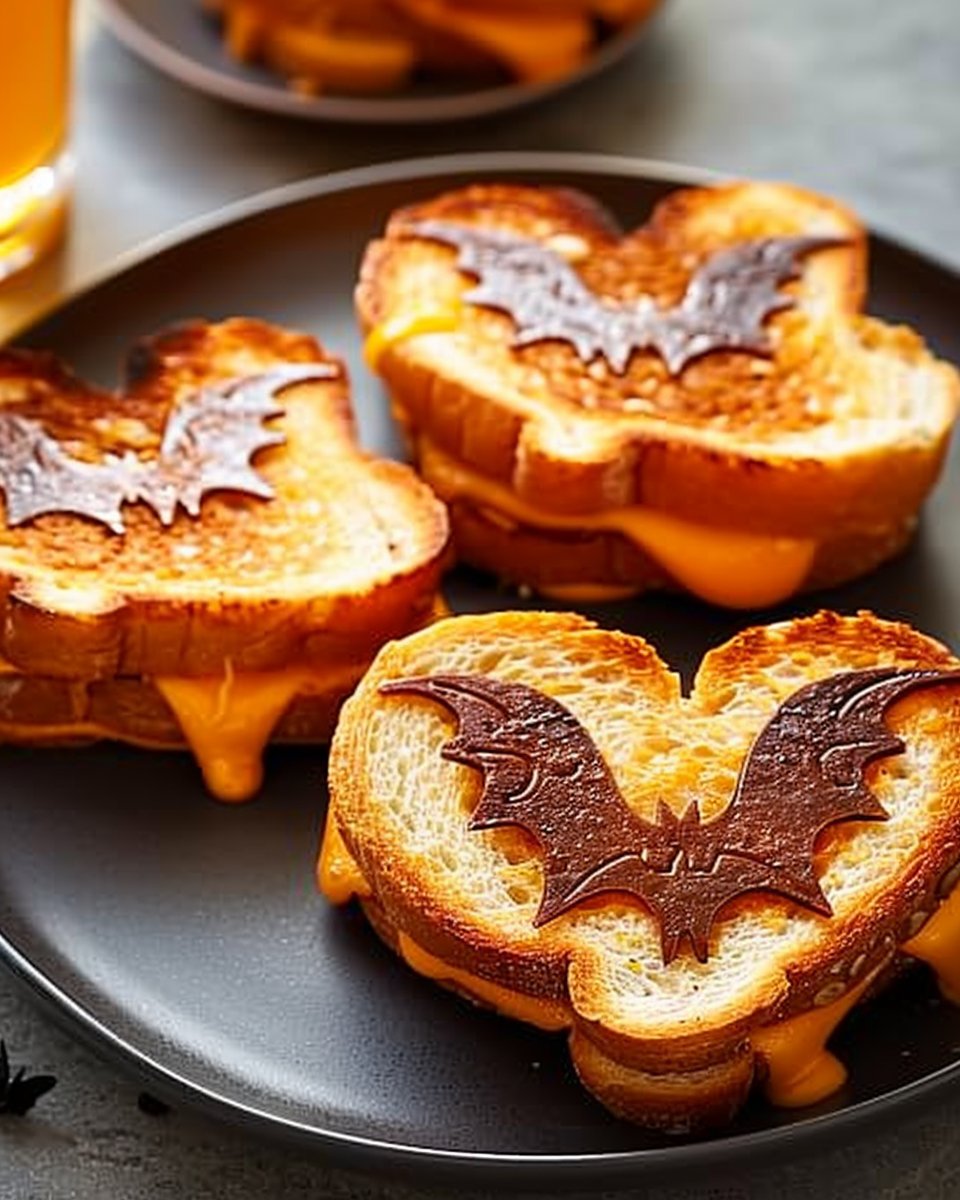 Mini Bat Grilled Cheese Sandwiches