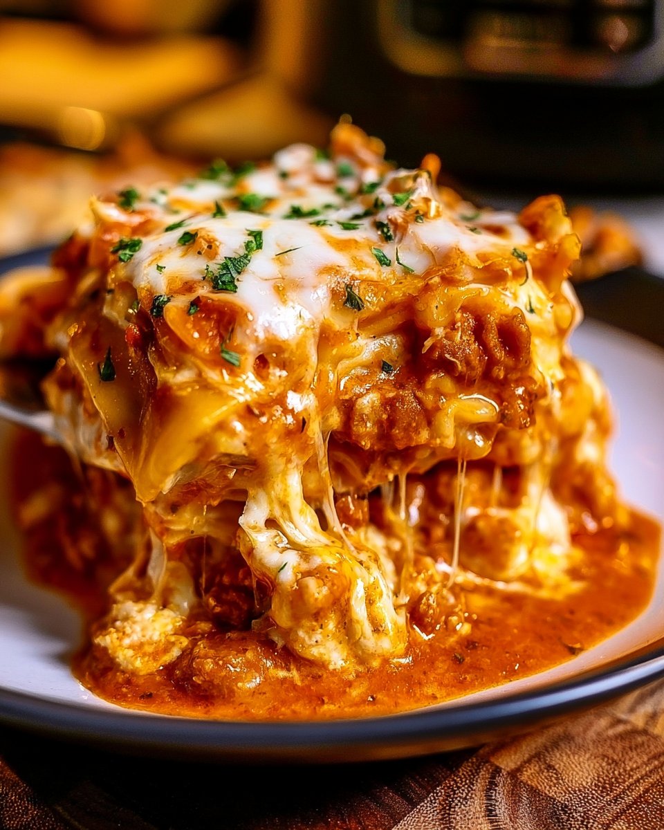 Irresistible Crockpot Lasagna