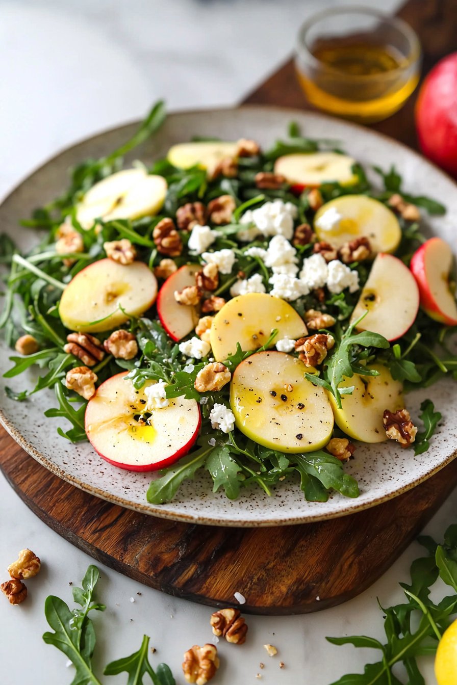 Simple Apple Arugula Salad Recipe | Lemons & Zest