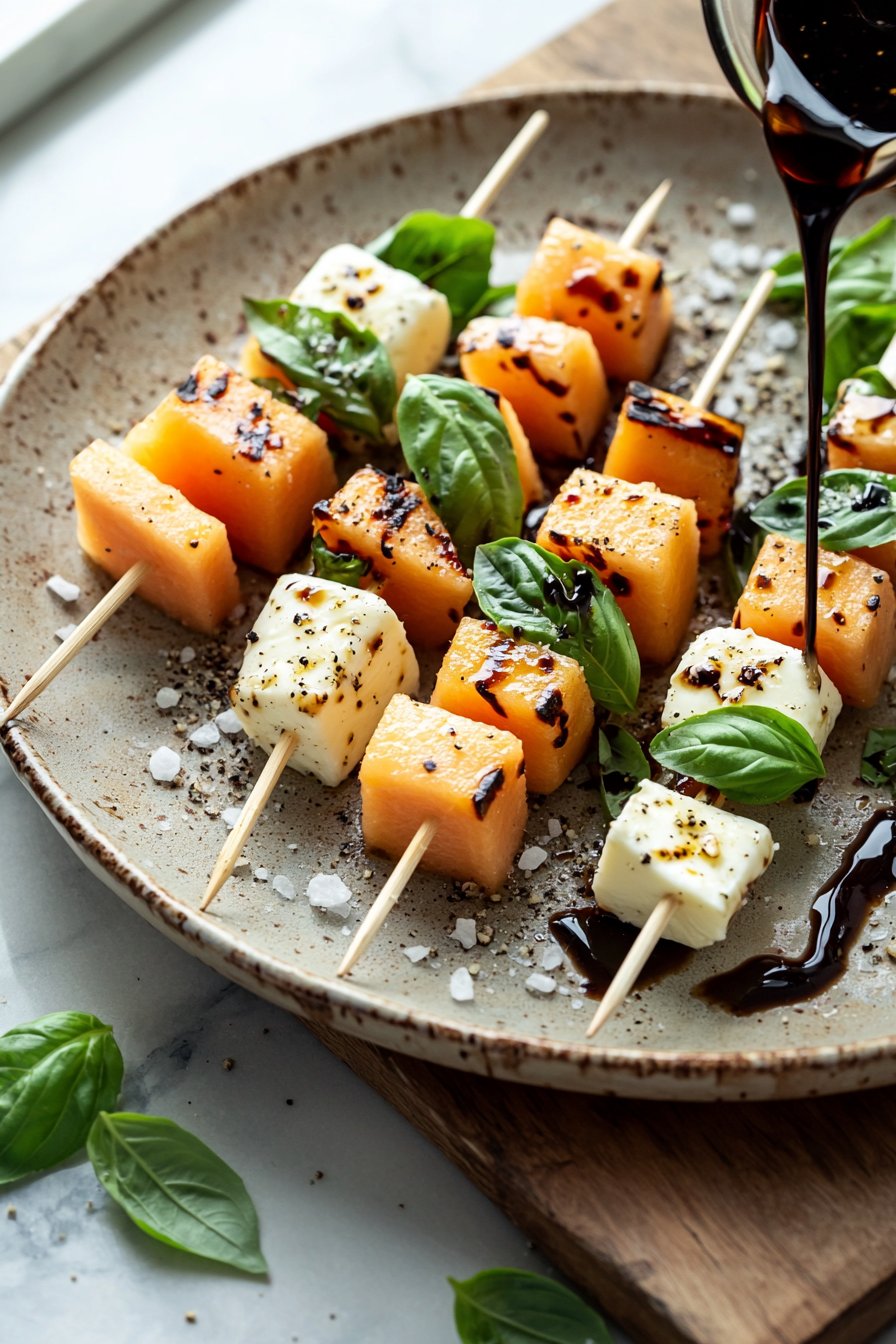 Melonen-Mozzarella-Spieße