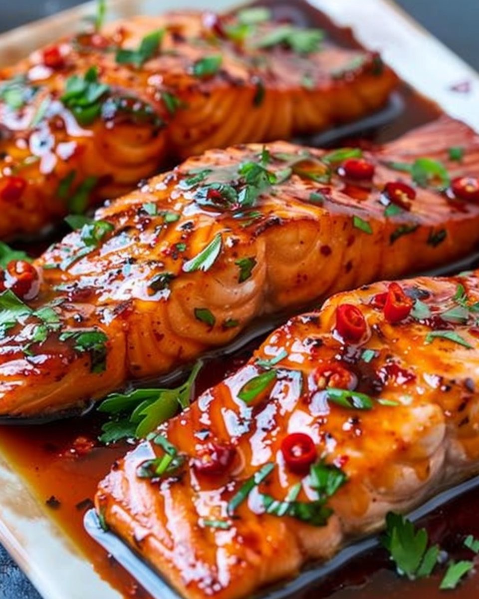 Broiled Salmon with Thai Sweet Chili Glaze