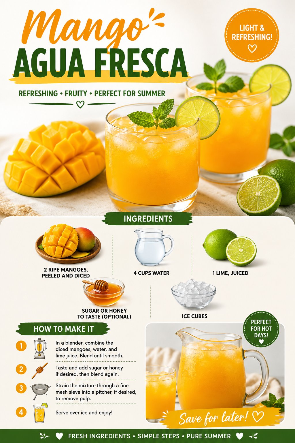 Refreshing Mango Water