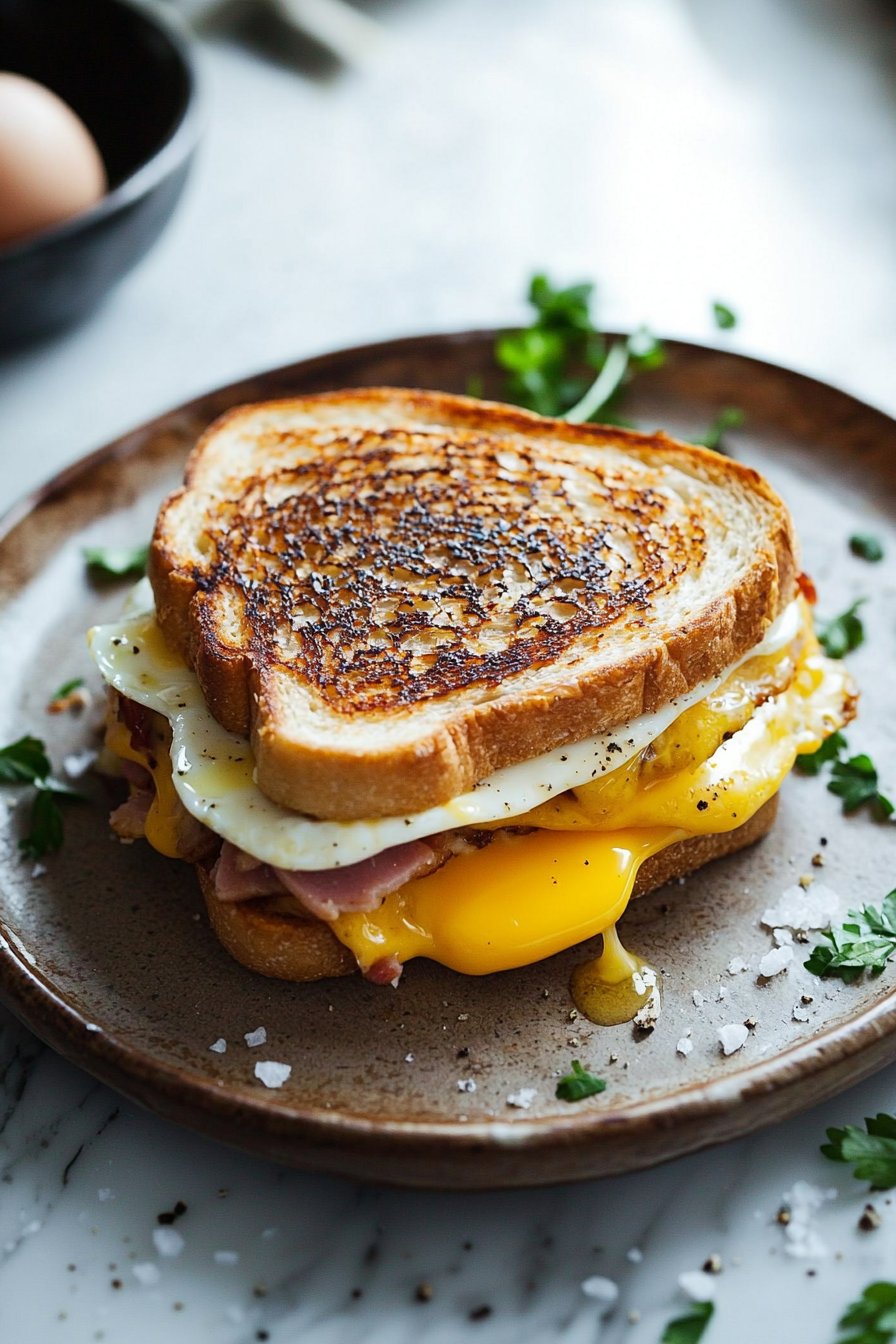 Frühstück Grillkäse Sandwich
