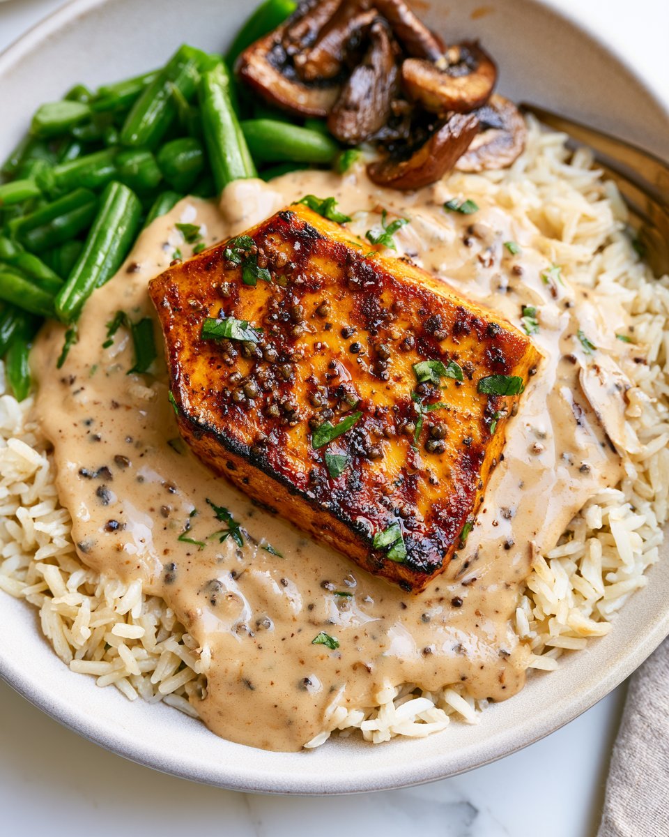 Creamy Peppercorn Tofu