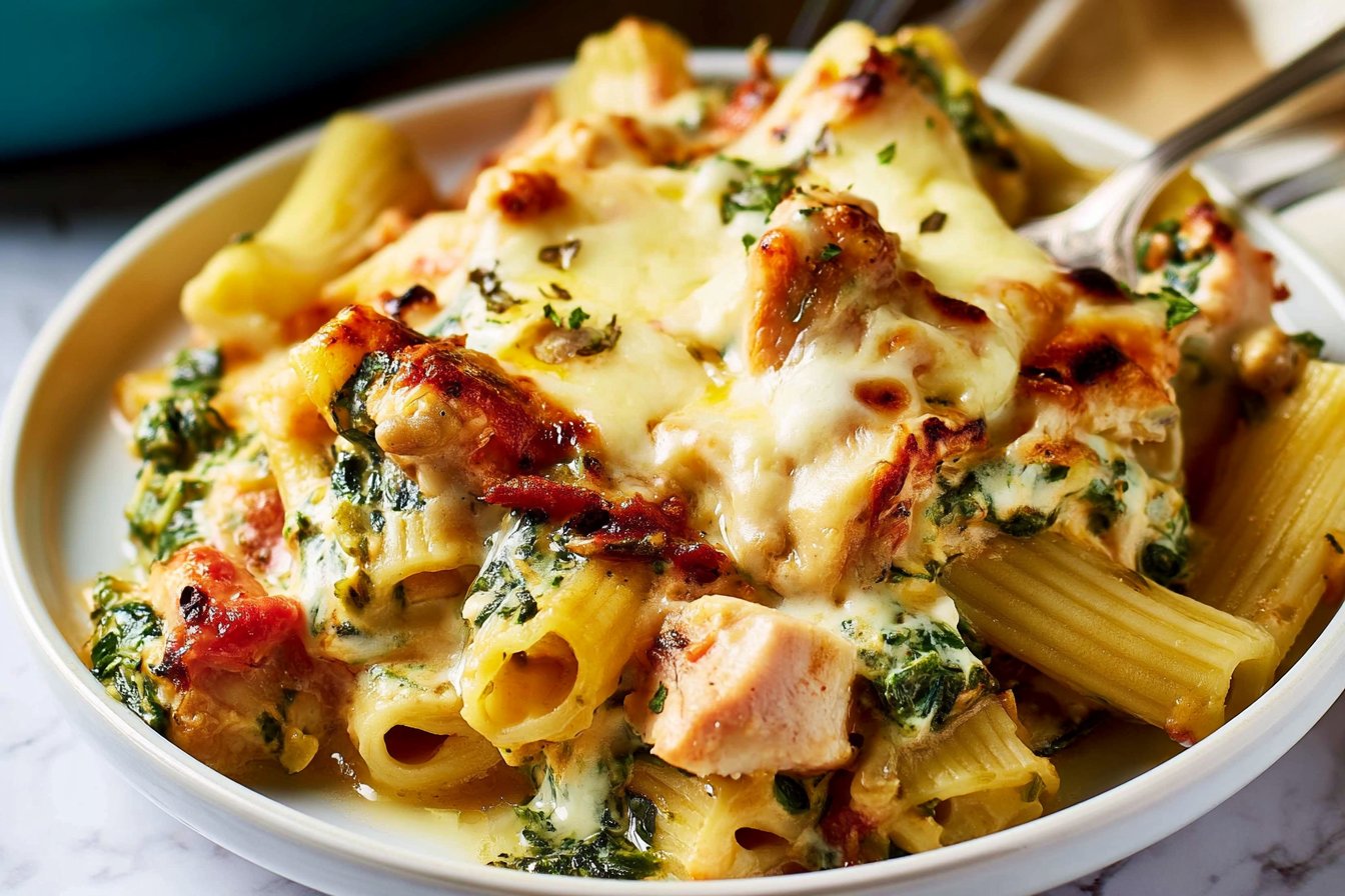 Chicken Spinach Rigatoni