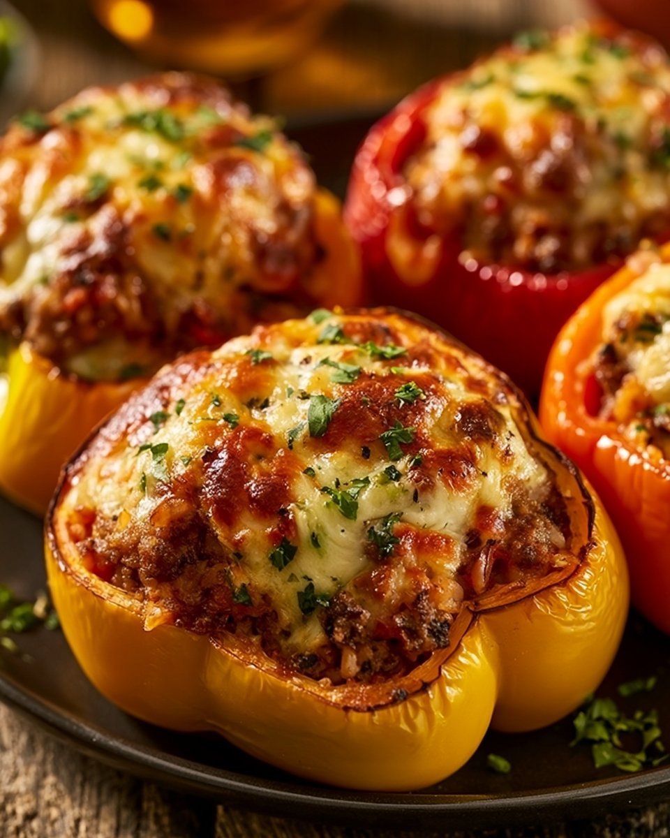 Gefüllte Paprika in der Heißluftfritteuse