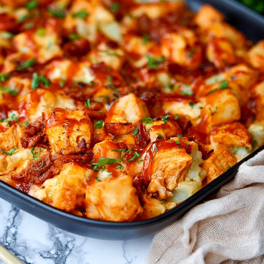 Buffalo Chicken & Potato Casserole