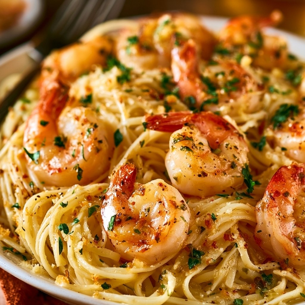 Garlic Butter Shrimp Scampi Pasta