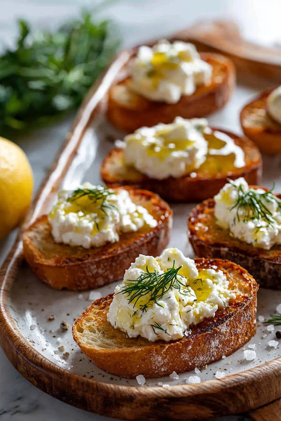 Whipped Feta Crostini