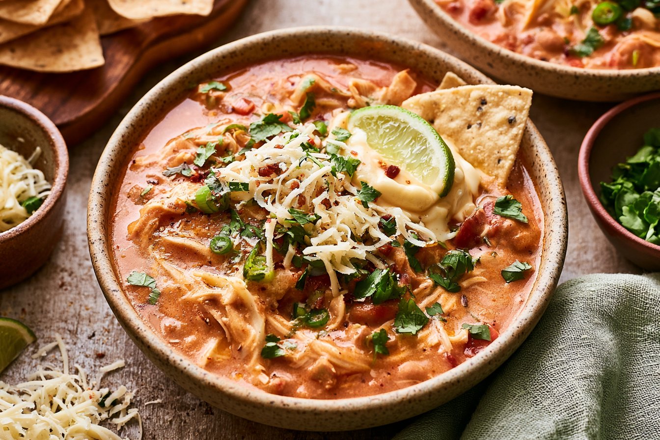Slow Cooker Buffalo Chicken Chili