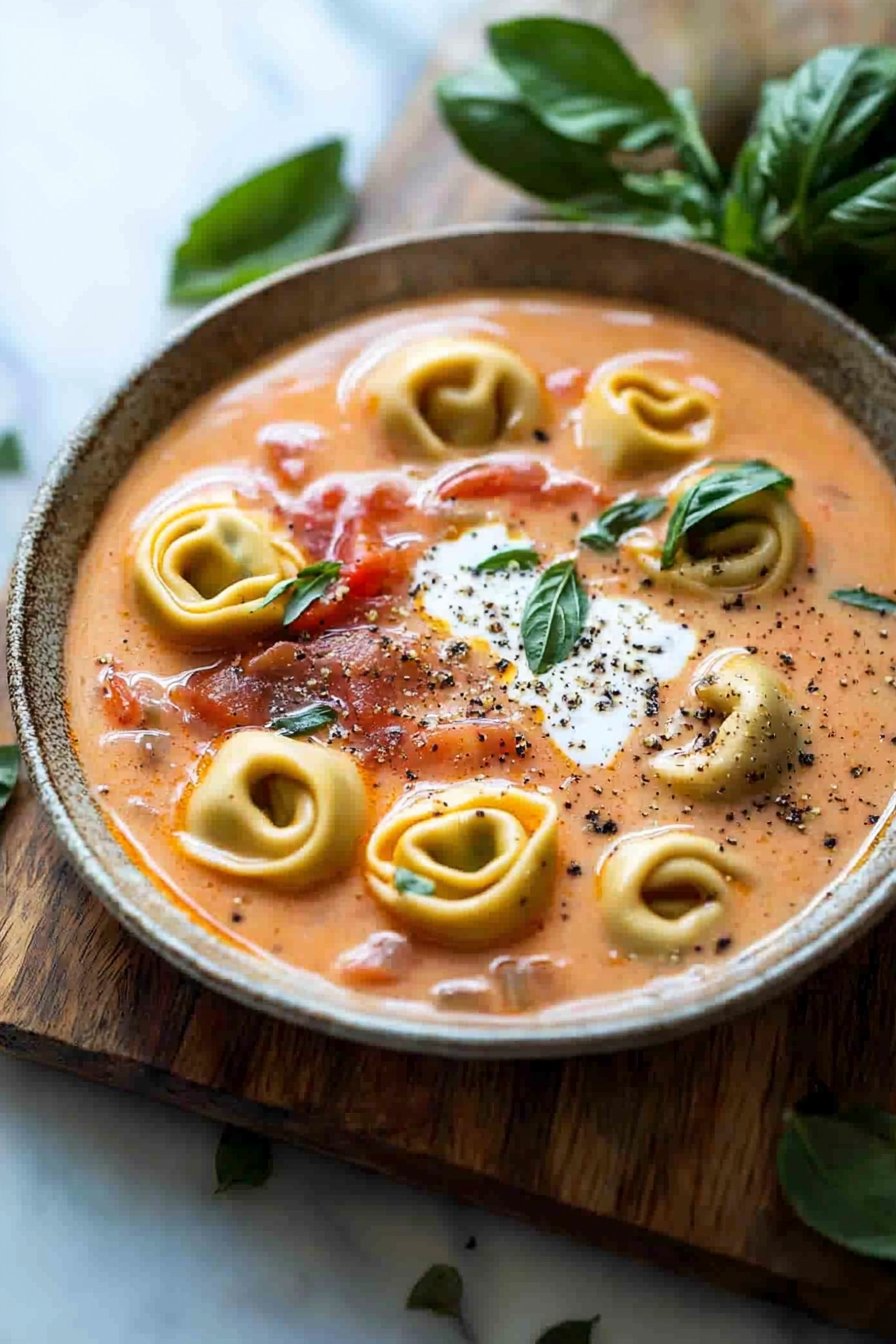Creamy Tomato Tortellini Soup