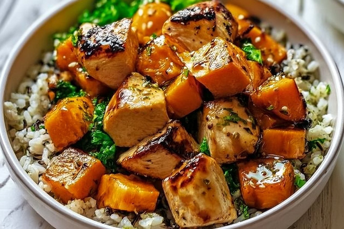 Chicken Sweet Potato Rice Bowl Recipe 2 Chicken and Sweet Potato Rice Bowl