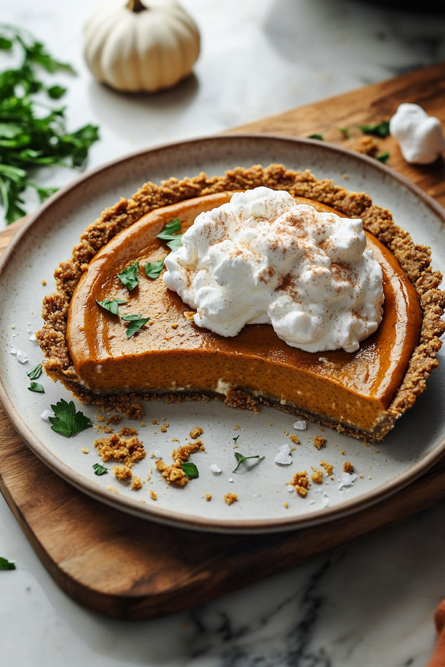 No Bake Marshmallow Pumpkin Pie