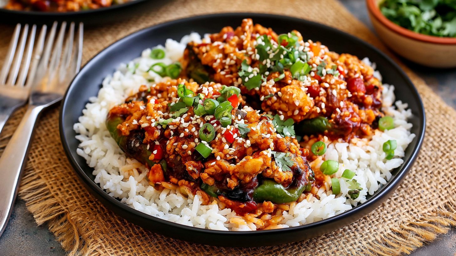 Ground Chicken Chiles Rellenos for a Flavorful Healthy Dinner