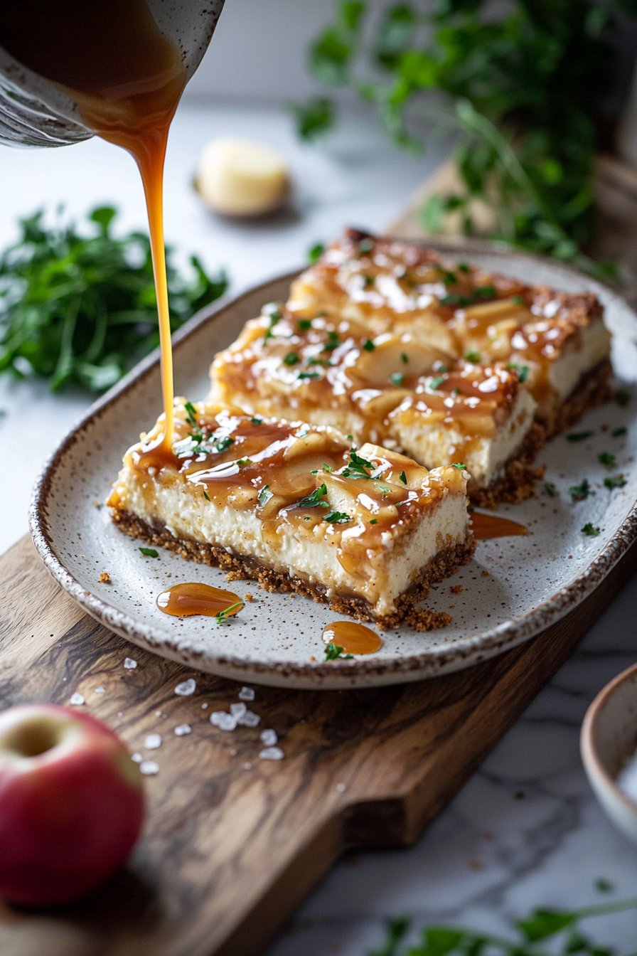 Caramel Apple Cheesecake Bars
