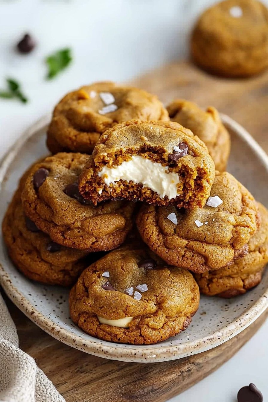 Chewy Pumpkin Cheesecake Cookies