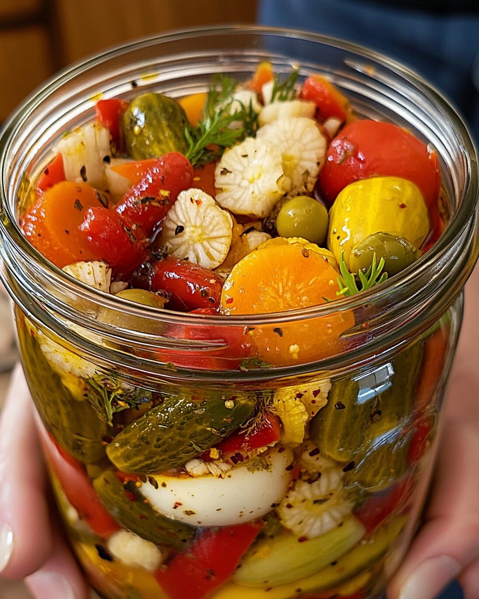 Italian Pickled Vegetables (Giardiniera)