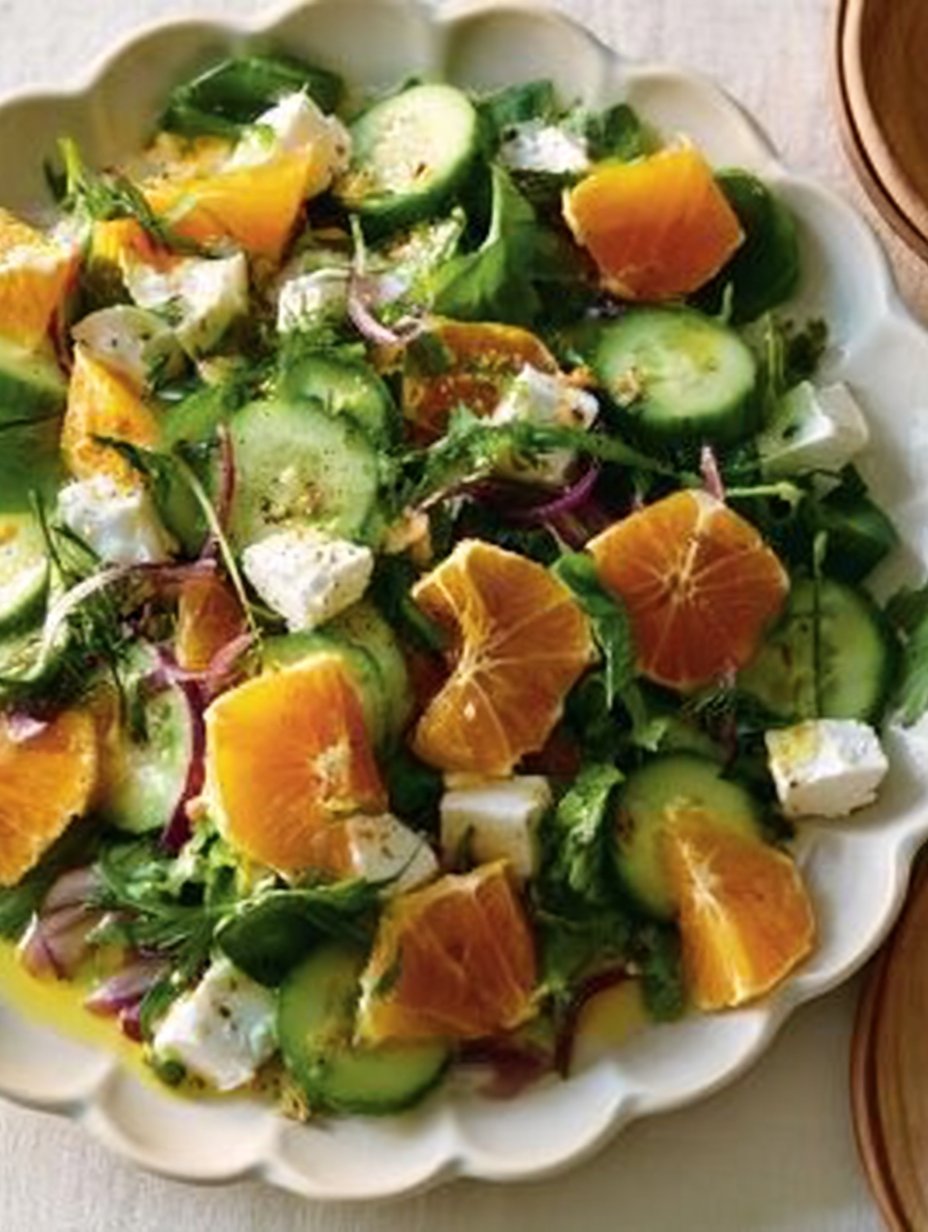 Ensalada de Naranjas con Feta y Almendras