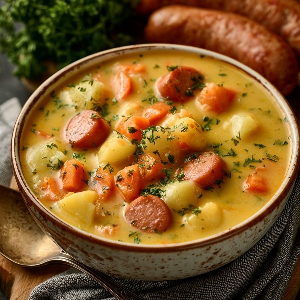 Kartoffelsuppe mit Würstchen