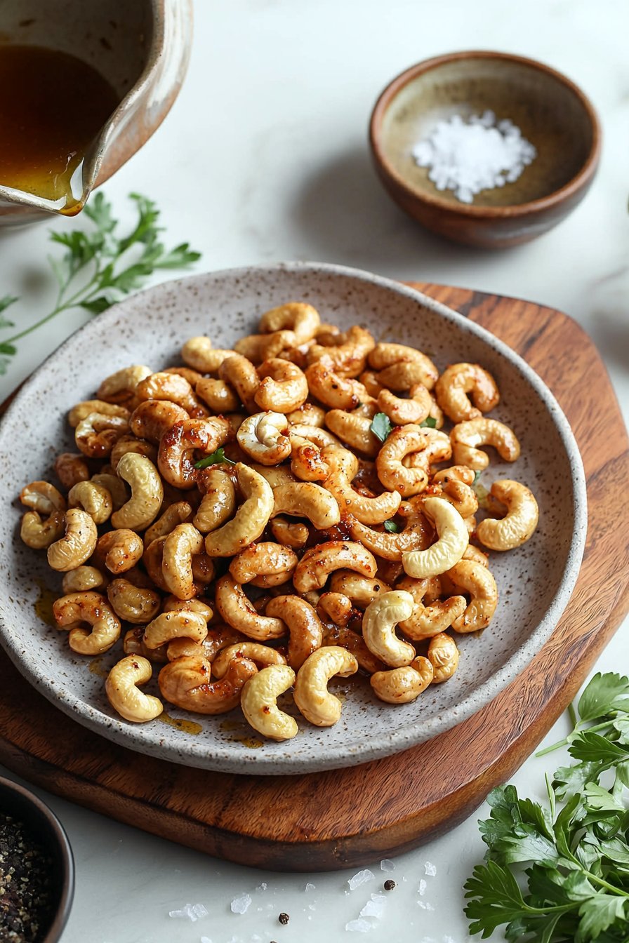 Sweet and Spicy Roasted Cashews
