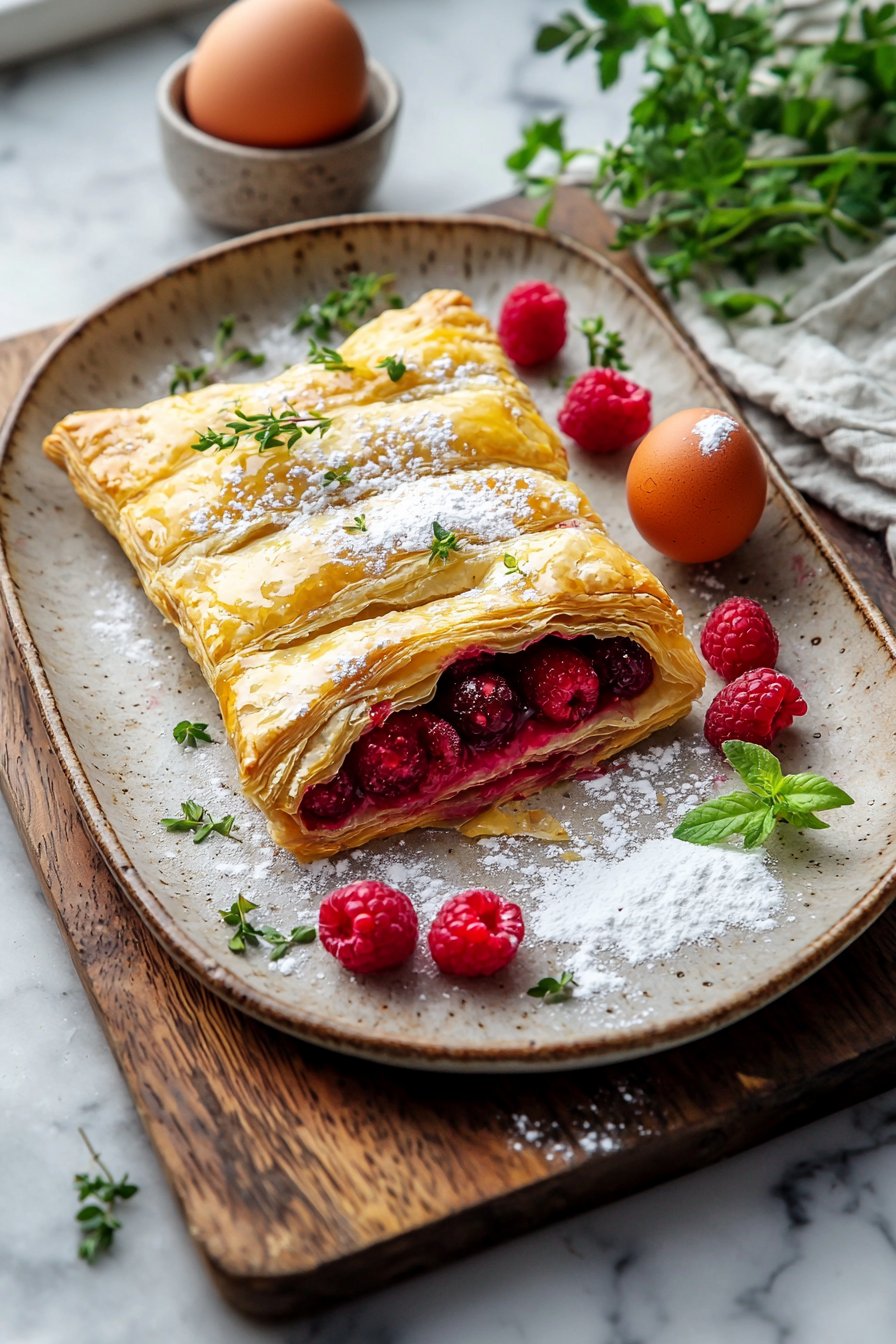 Raspberry Danish with Puff Pastry