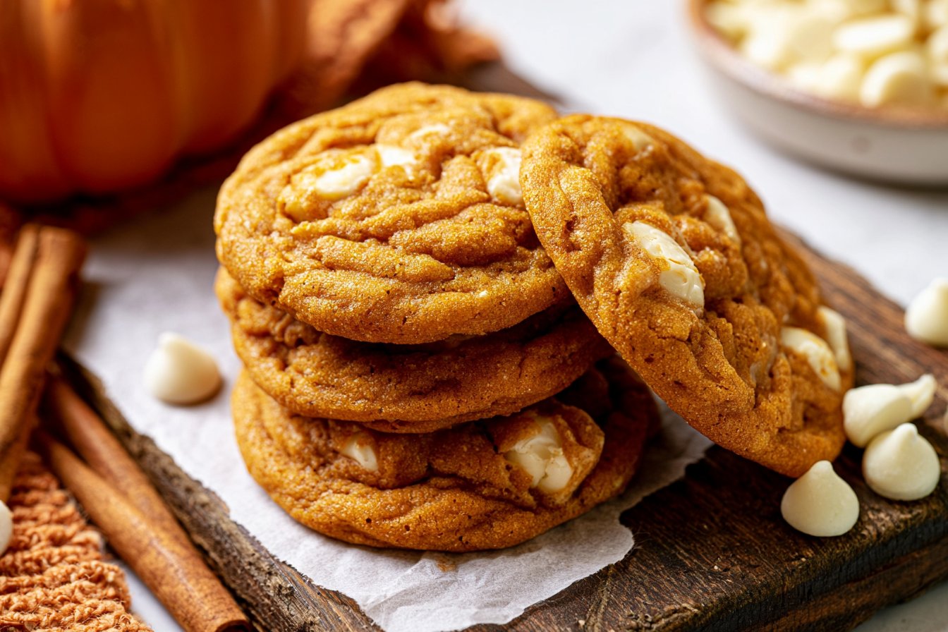 Pumpkin White Chocolate Chip Cookies