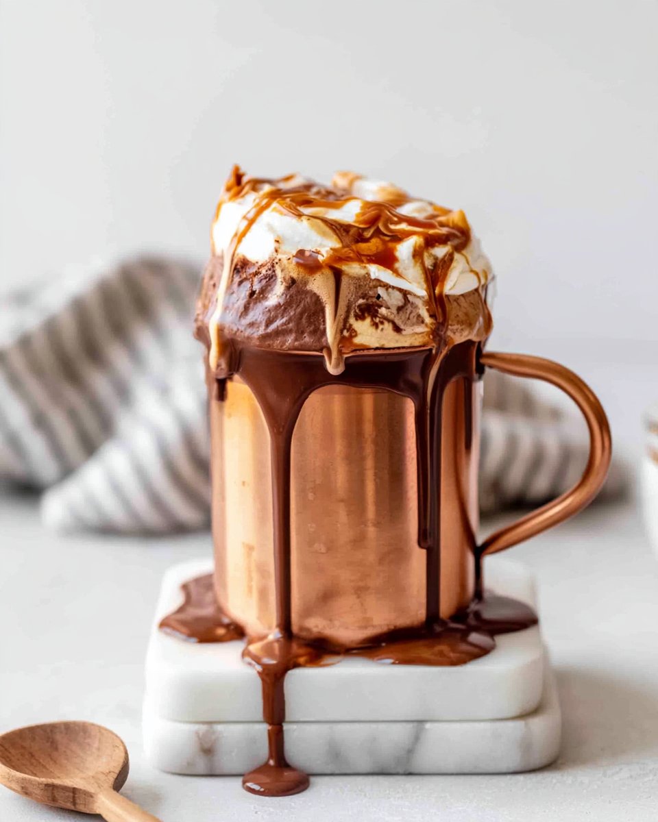 Fluffernutter Hot Cocoa - Cookie Dough and Oven Mitt