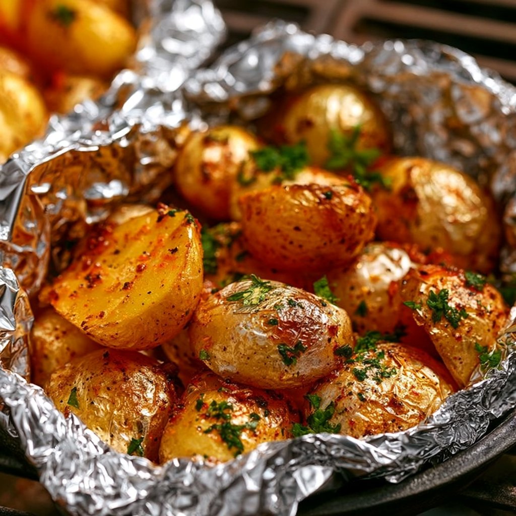Würzige Grillkartoffeln in Alufolie