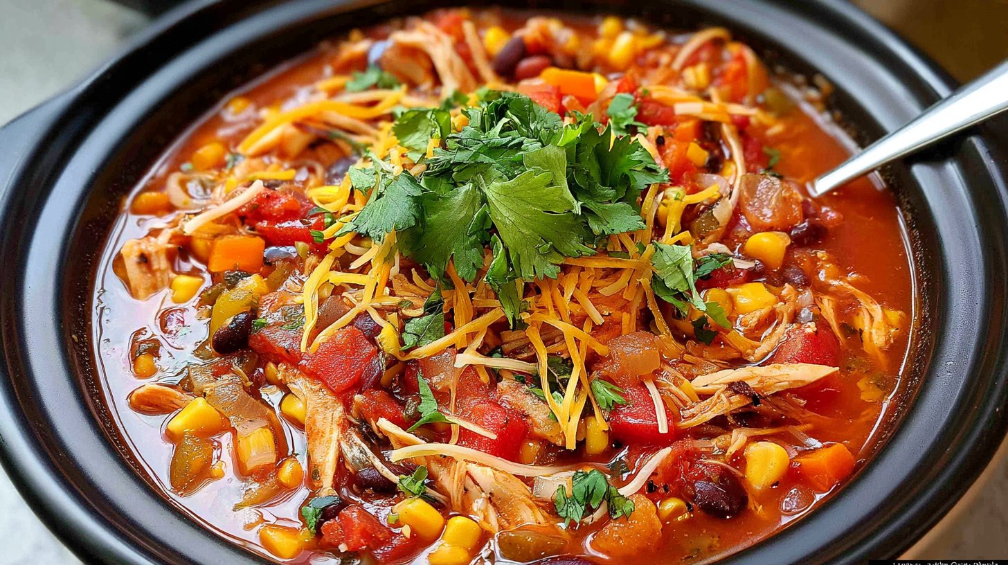 Crock Pot Chicken Tortilla Soup