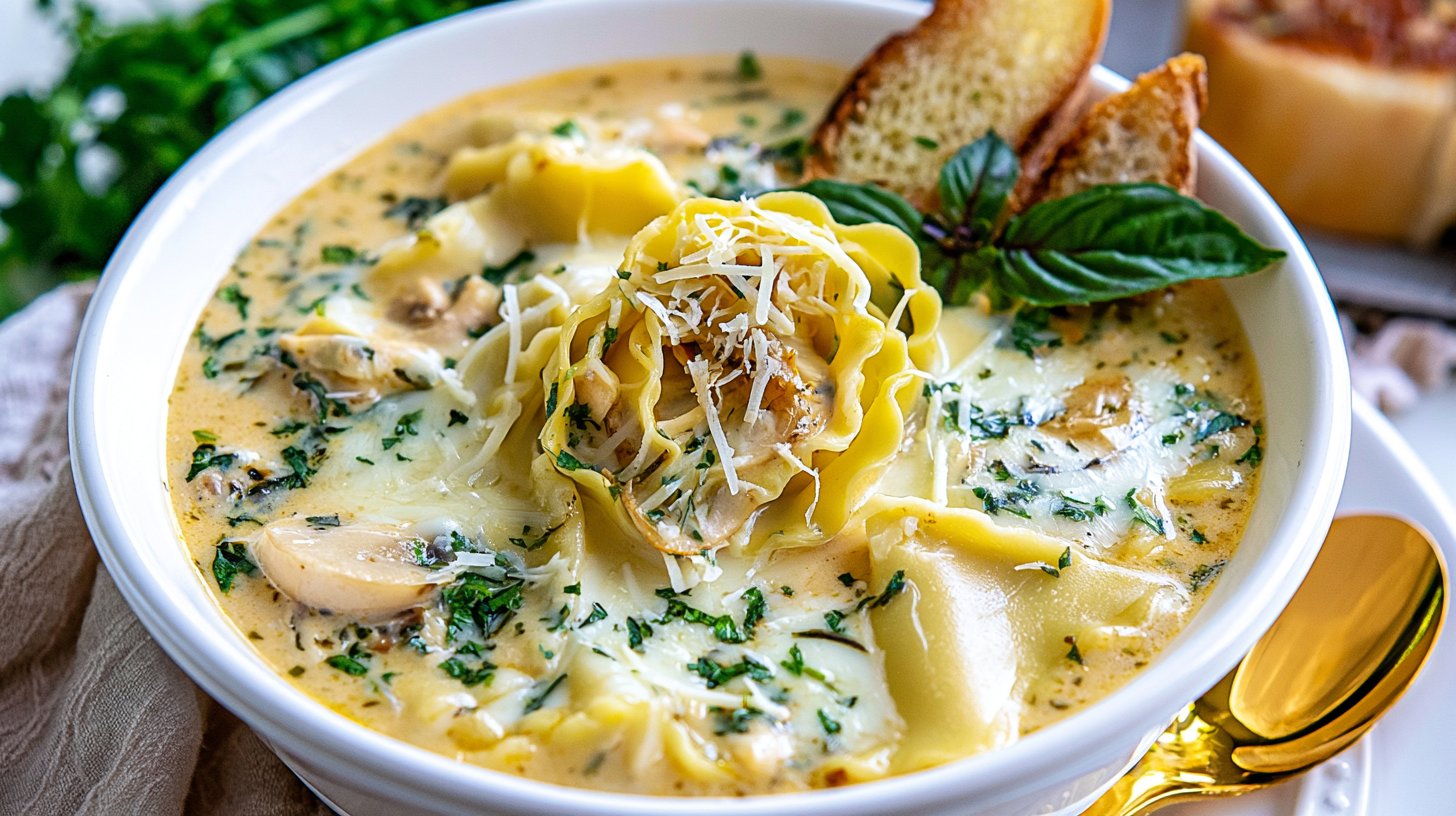 Chicken Alfredo Lasagna Soup