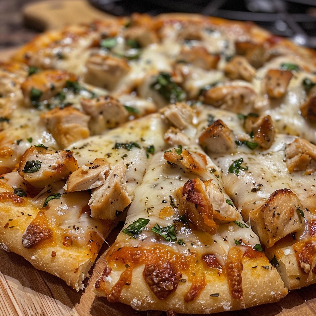 Garlic Parmesan Chicken Pizza 2 Garlic Parmesan Chicken Pizza