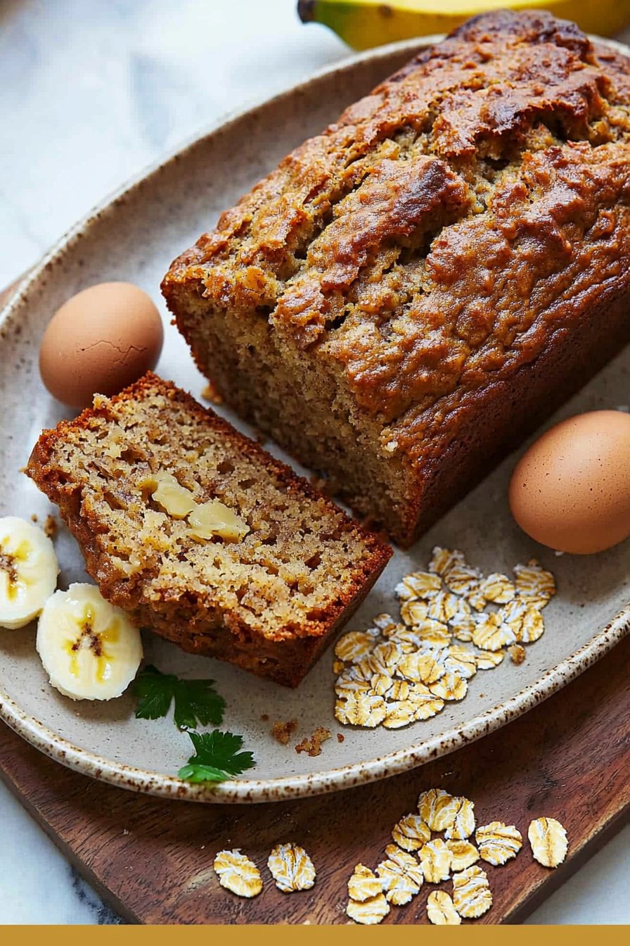 Easy, super juicy banana bread without sugar