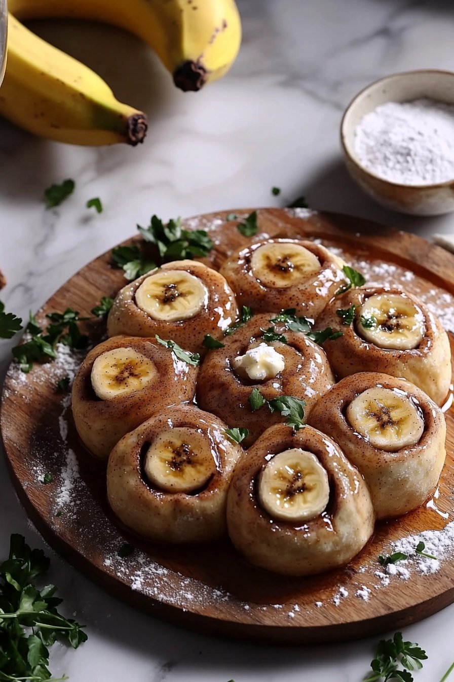 Bananen-Zimt-Schnecken