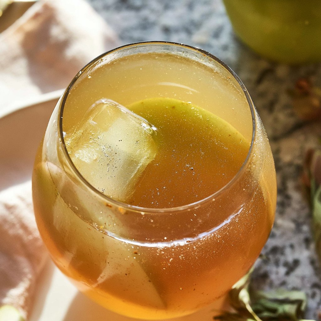 Shimmering Poison Apple Cider Sparkler Mocktail