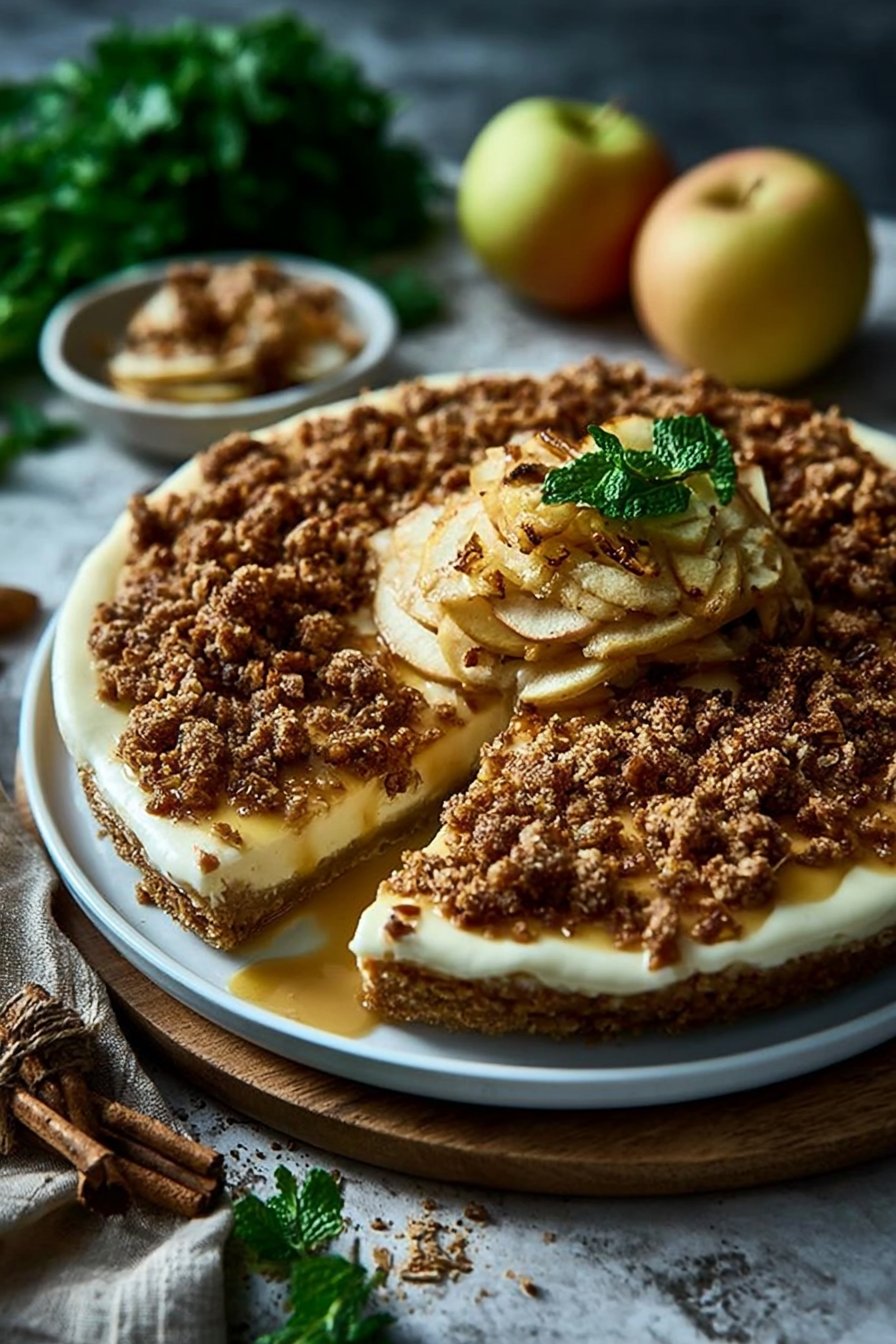 Apple Crumble Cheesecake