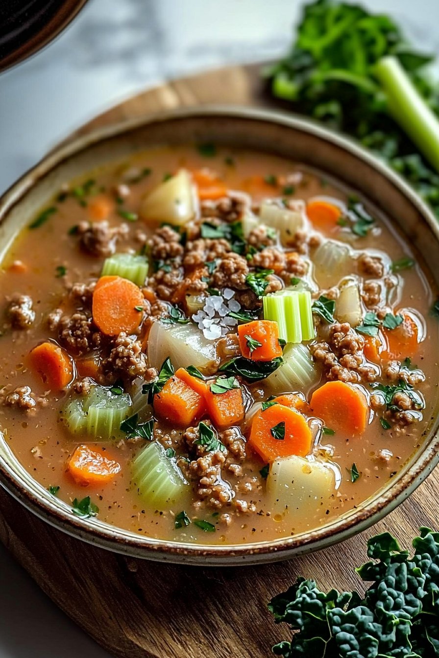 Hearty Ground Turkey Soup