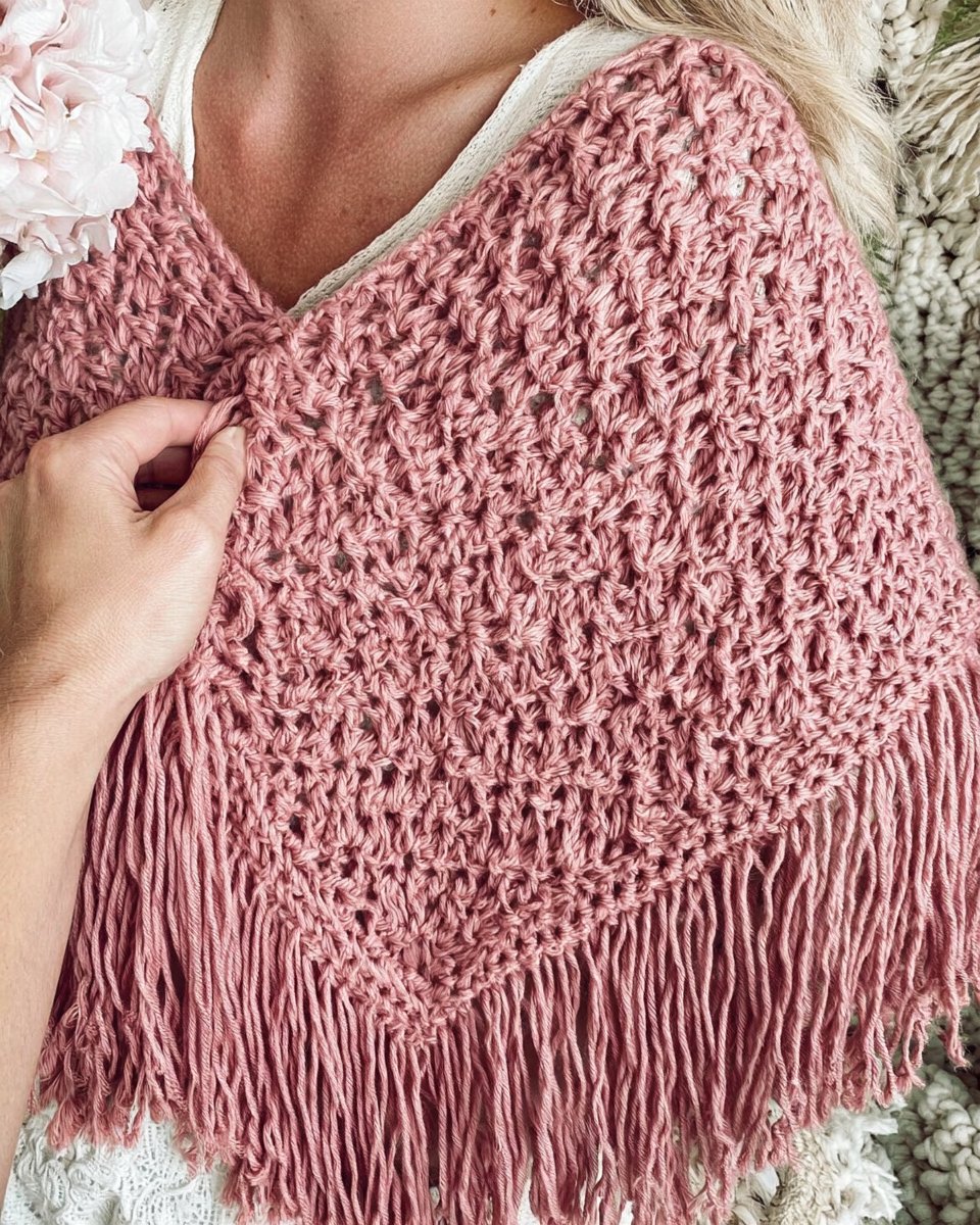 The Sienna Shell Stitch Poncho