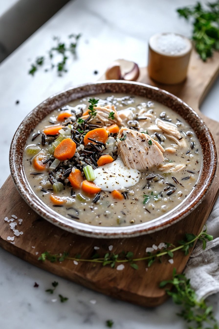 Slow Cooker Chicken and Wild Rice Soup