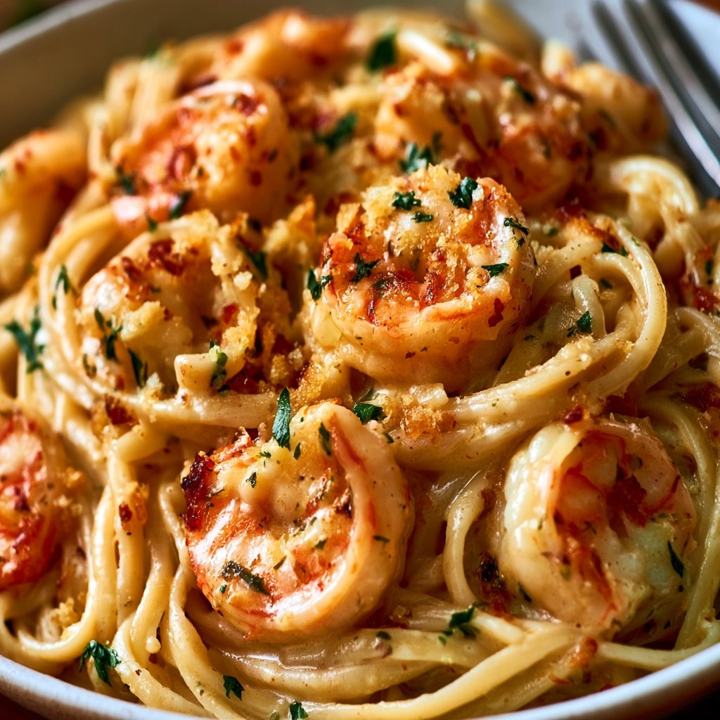 Creamy Garlic Shrimp Pasta