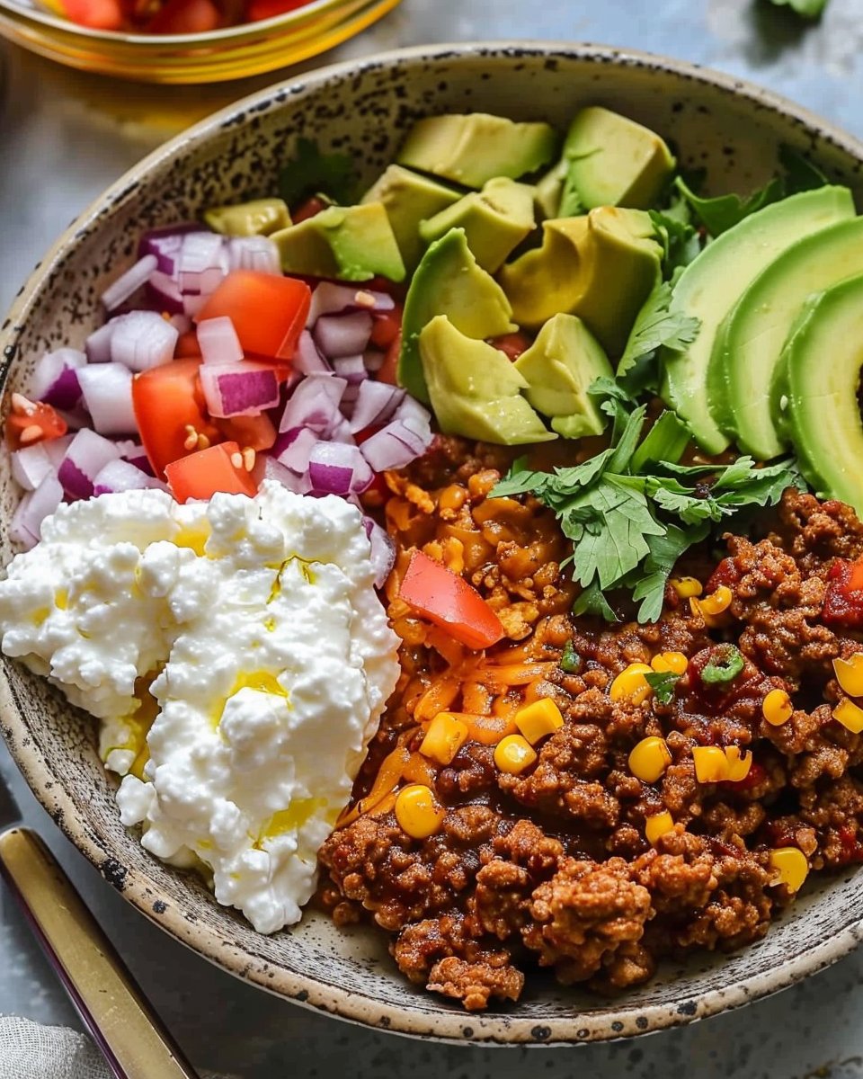 Viral High-Protein Cottage Cheese Taco Bowl