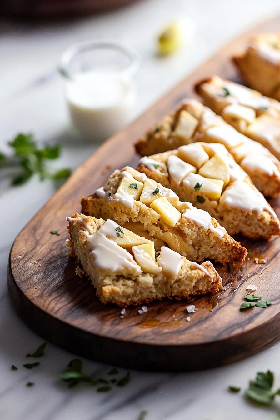 Apple Scones with Maple Glaze