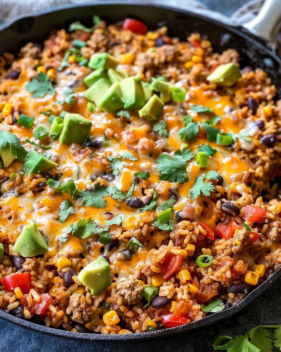 Cheesy Taco Rice Skillet