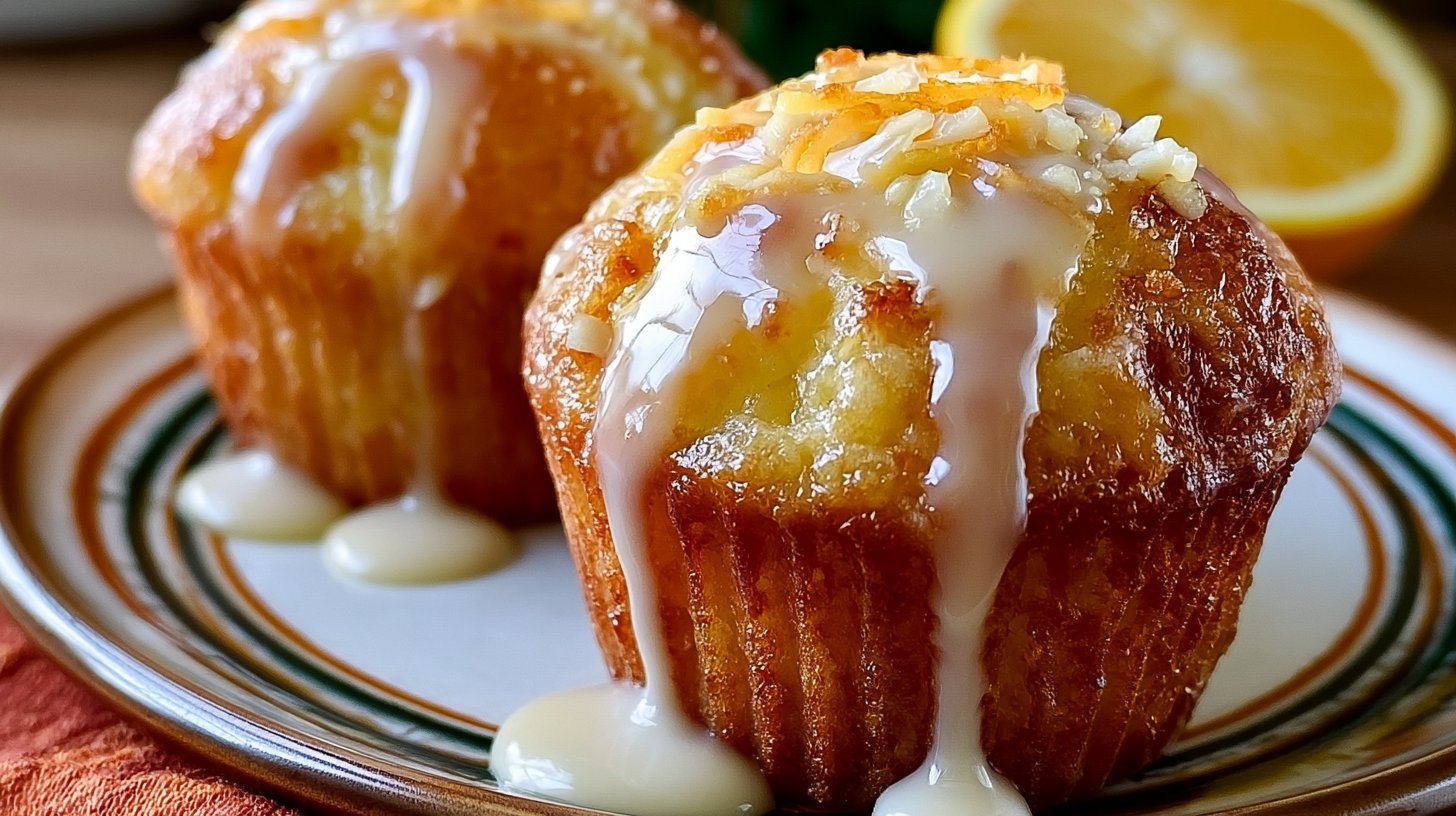 Fluffy Orange Muffins with Creamy Glaze for Family Breakfast Bliss
