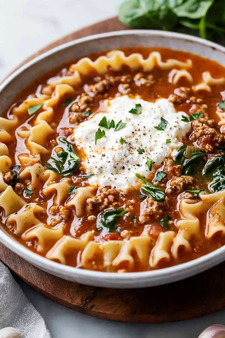 Healthy Lasagna Soup