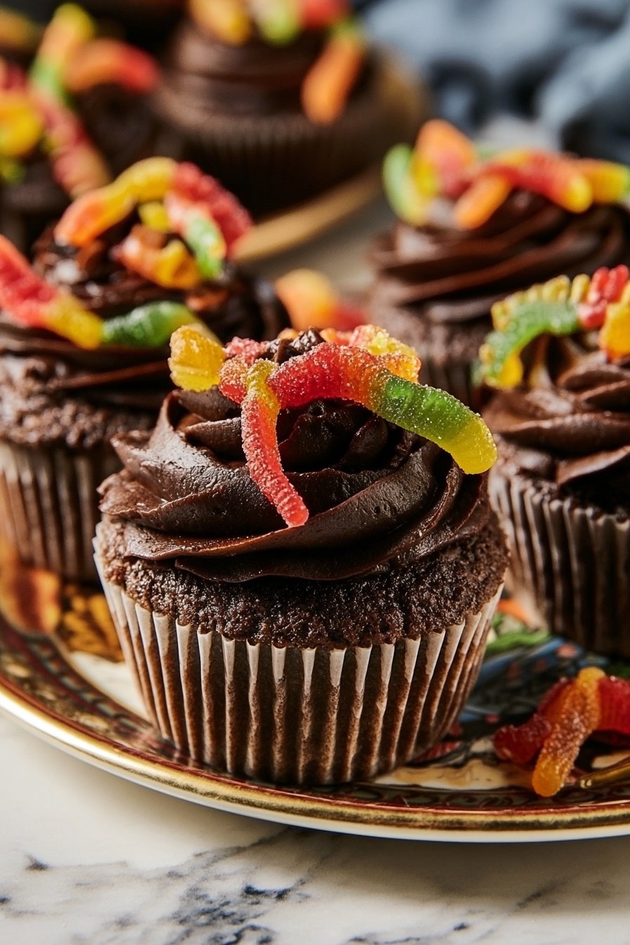 Halloween Dirt Cupcakes