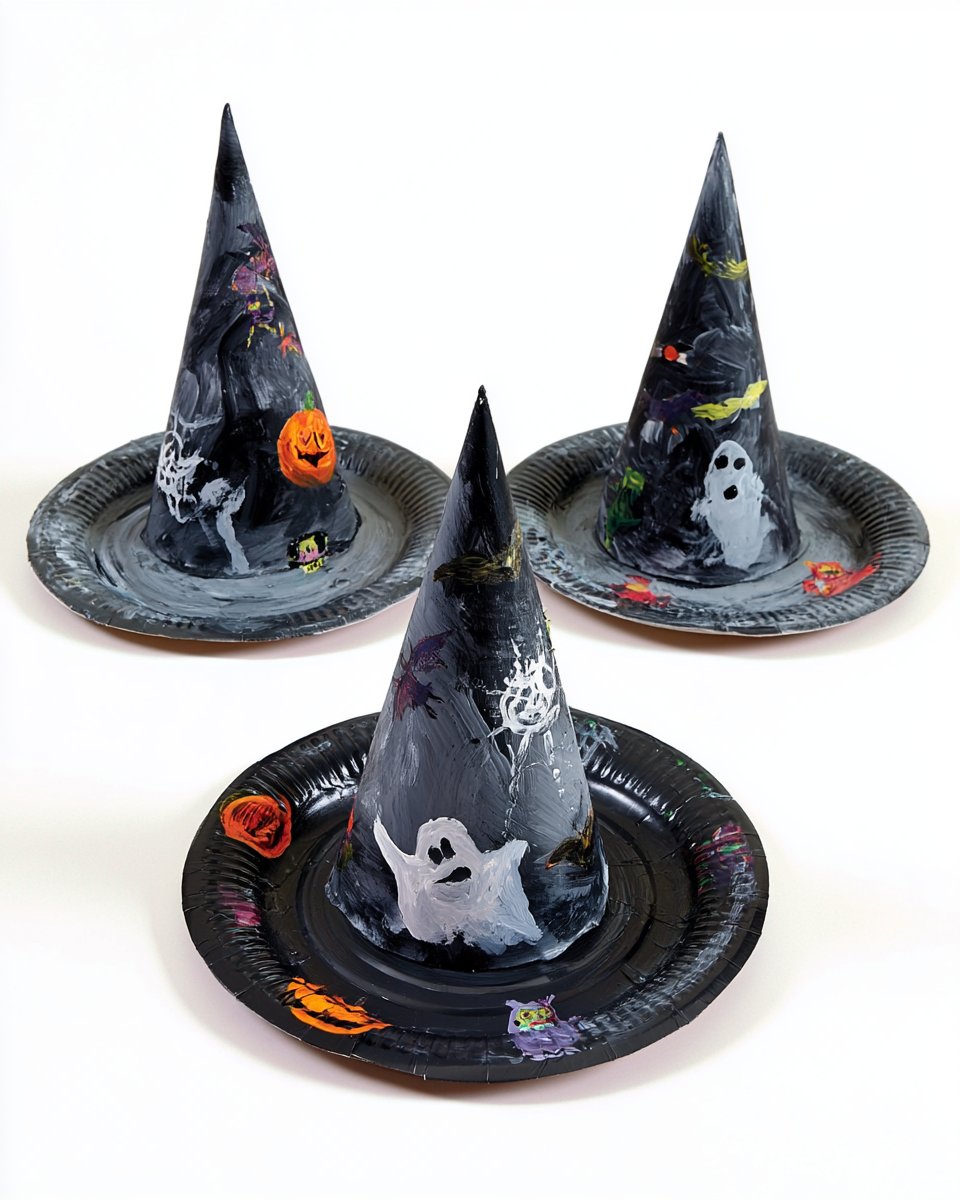 Halloween Craft for Kids - Paper Plate Witch Hat - Cute Crafts