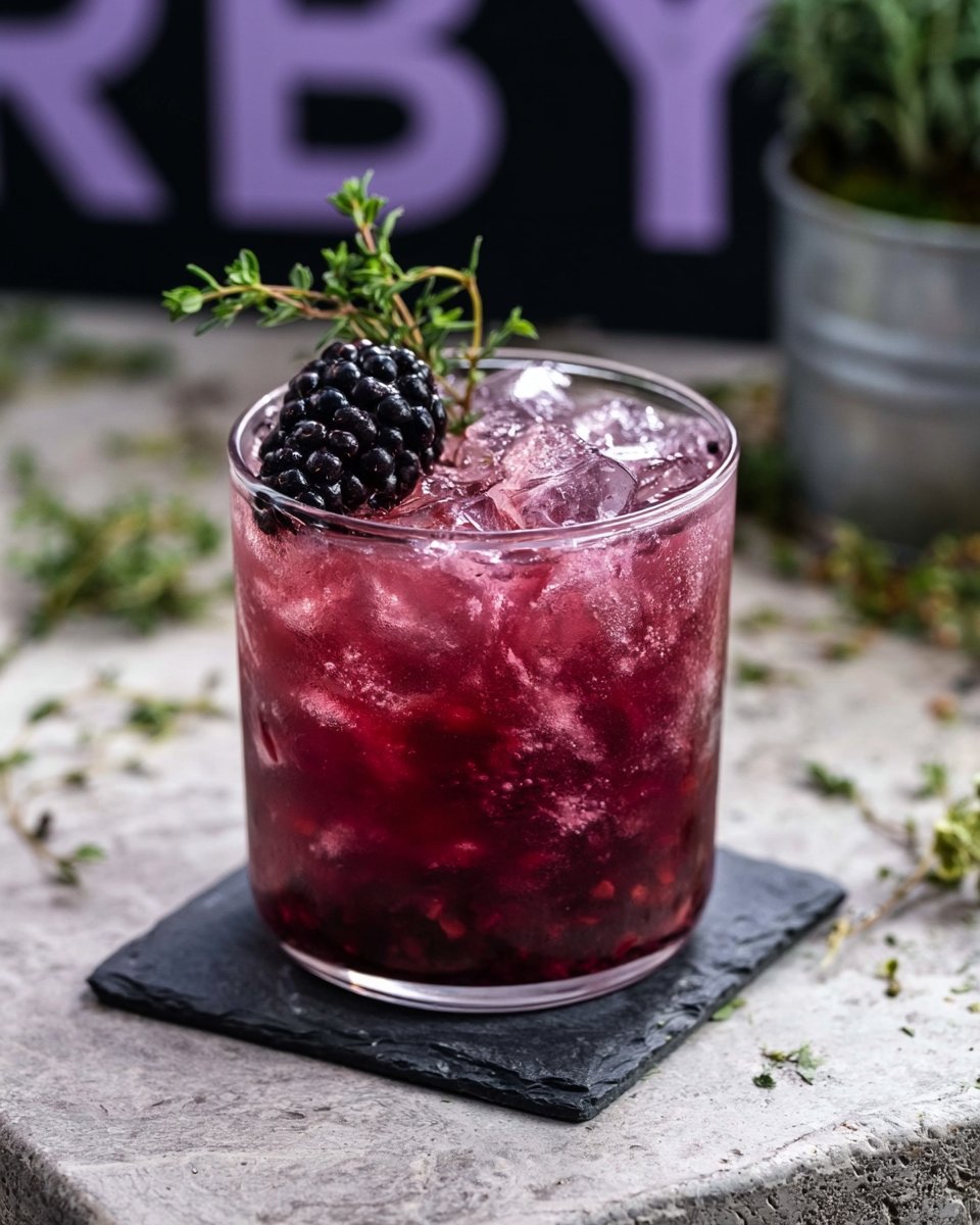 Smashed Blackberry Mocktail