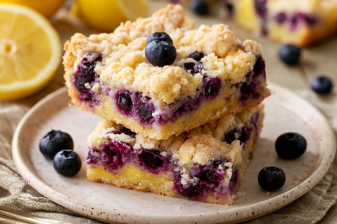 Lemon Blueberry Baked Bars 2 Lemon Blueberry Baked Bars